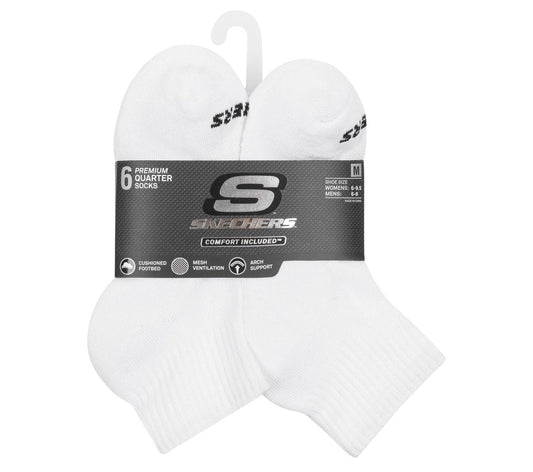 6 Pack Core Quarter Medium Socks | Skechers online shop