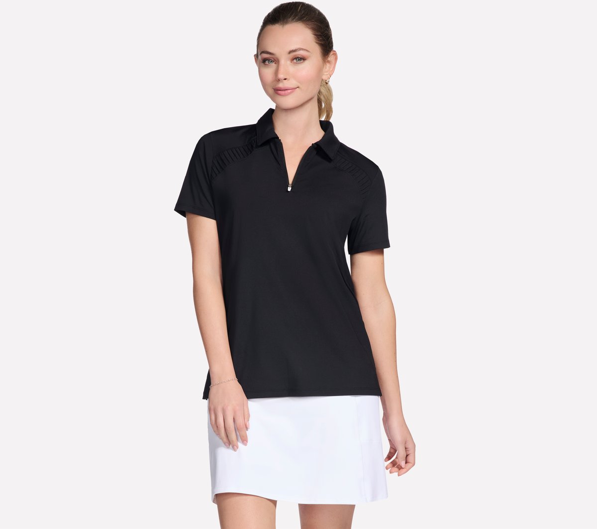 GO GOLF Short Sleeve Birdie Zip Front Polo | Women Skechers near me