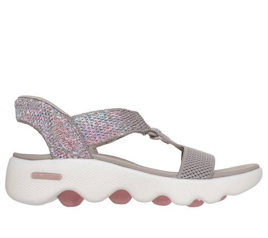 Slip-ins: GO WALK Massage Fit Sandal - Confetti Sky Shoes | Women Skechers outlet