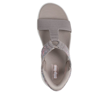 Slip-ins: GO WALK Massage Fit Sandal - Confetti Sky Shoes | Women Skechers outlet