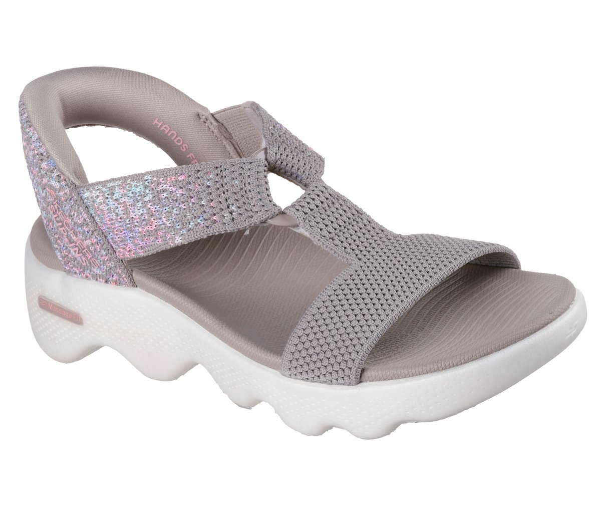 Slip-ins: GO WALK Massage Fit Sandal - Confetti Sky Shoes | Women Skechers outlet