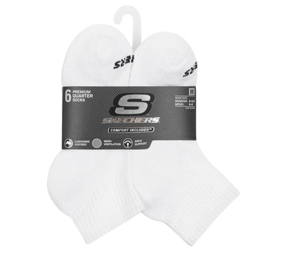 6 Pack Core Quarter Medium Socks | Skechers online shop
