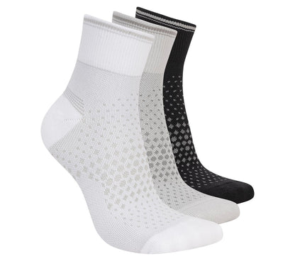 3 Pack Women's Reflective Performance Quarter Socks | Skechers discount