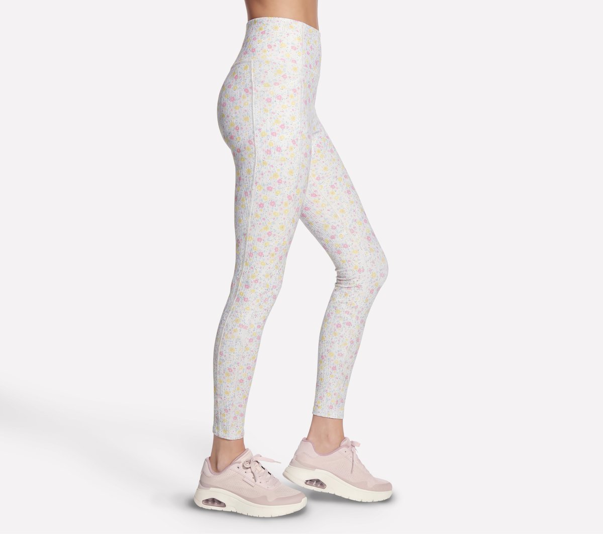 GO WALK Rib Floral Full Length High-Waisted Legging | Women Skechers for sale