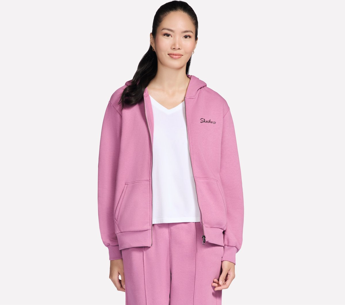 SKECH SWEATS Signature Full Zip Hoodie | Women Skechers for sale
