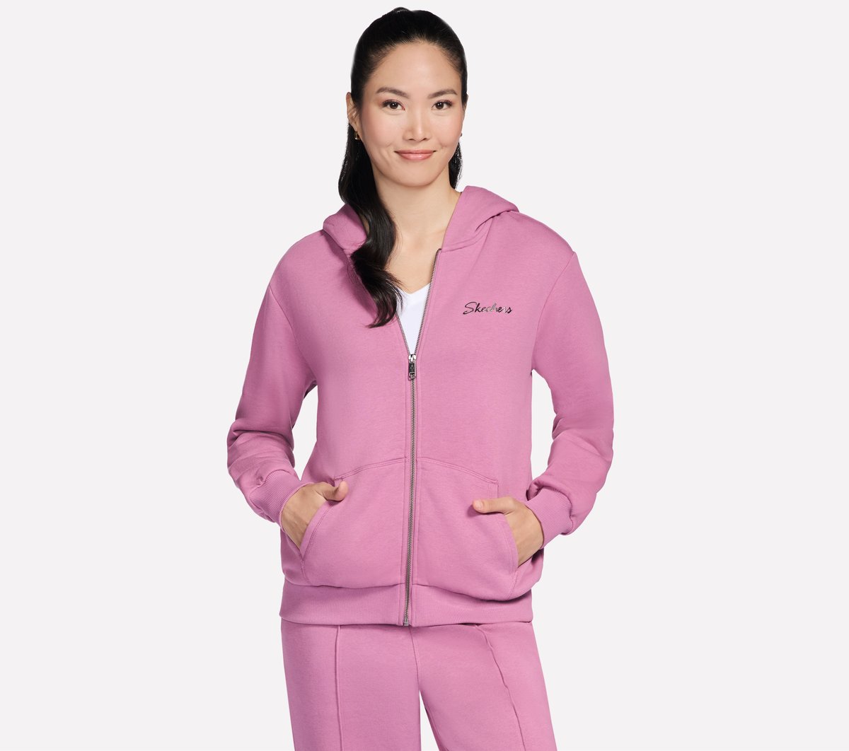 SKECH SWEATS Signature Full Zip Hoodie | Women Skechers for sale