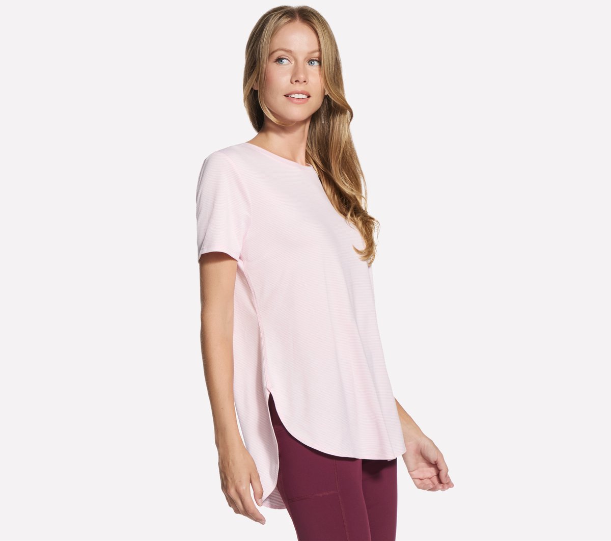 GO DRI Swift Stripe Tunic Tee | Women Skechers for sale