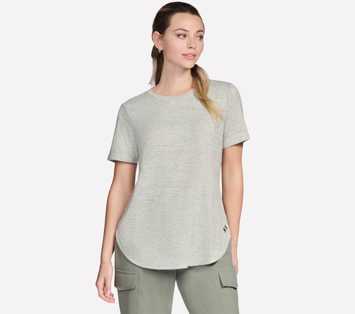 GO DRI Swift Stripe Tunic Tee | Women Skechers for sale