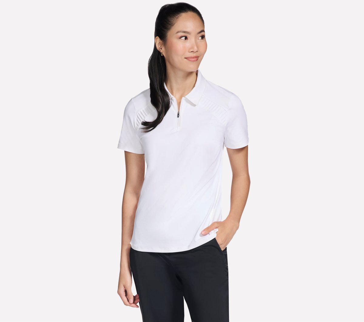 GO GOLF Short Sleeve Birdie Zip Front Polo | Women Skechers near me