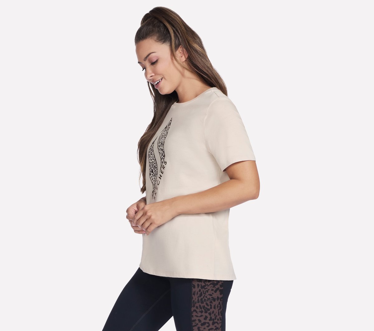 Diamond Cheetah Short Sleeve Tee | Women Skechers for sale