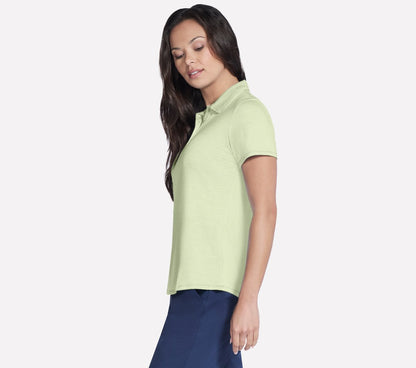 Short Sleeve On The Green Striped Polo | Women Skechers for sale
