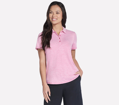 Short Sleeve On The Green Striped Polo | Women Skechers for sale