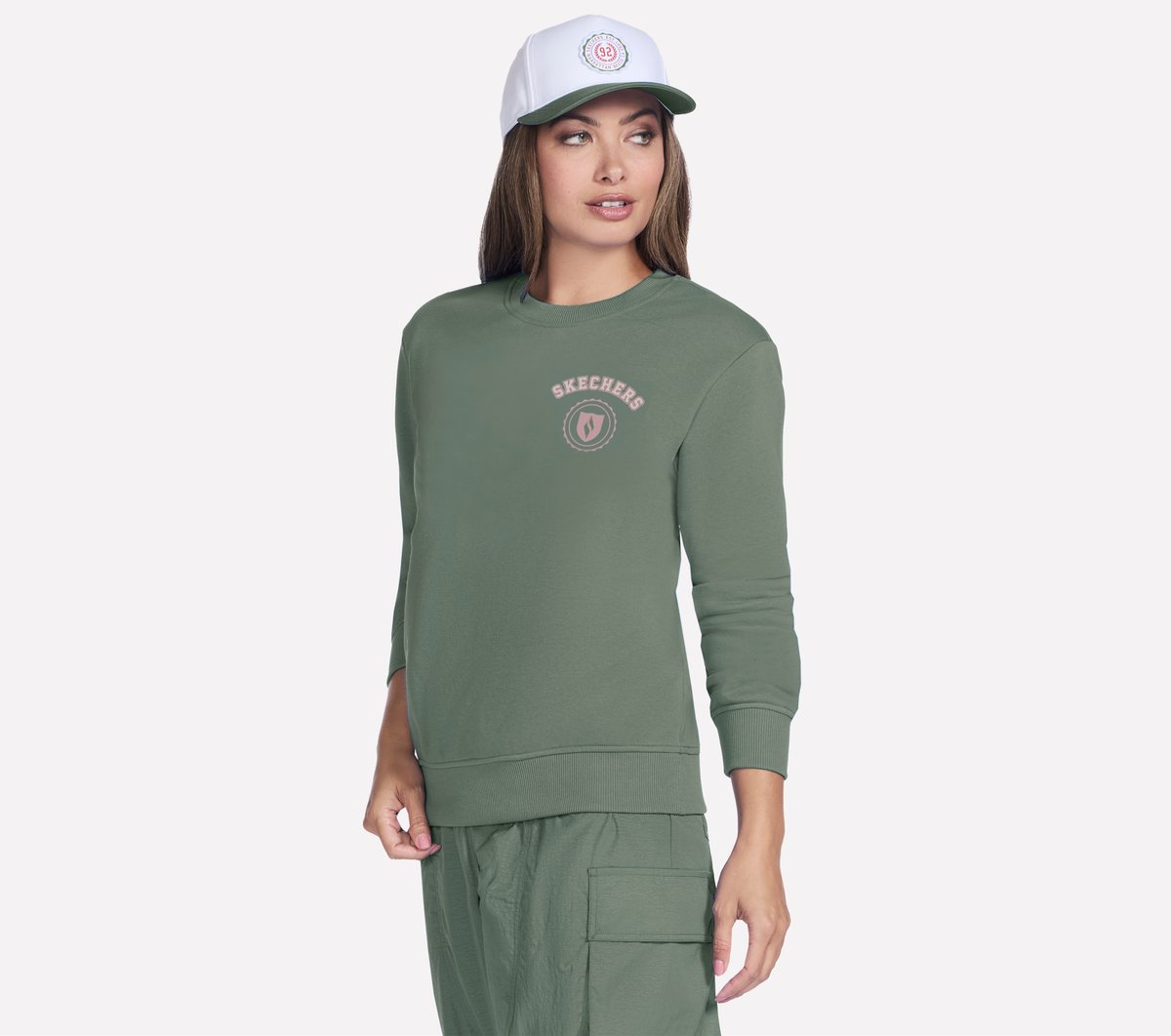 Collegiate Crest Crewneck | Women Skechers for sale