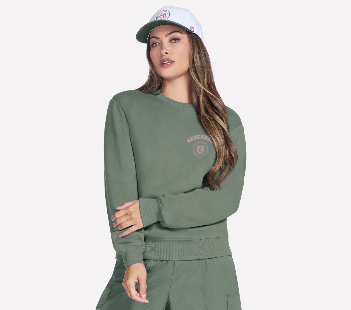 Collegiate Crest Crewneck | Women Skechers for sale