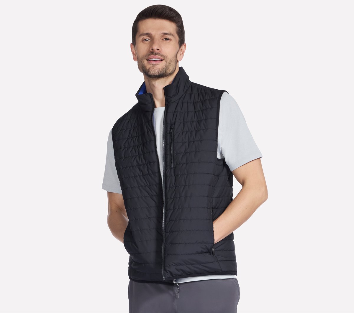 GO SHIELD Cozy Fit Altitude Reversible Vest | Men Skechers discount