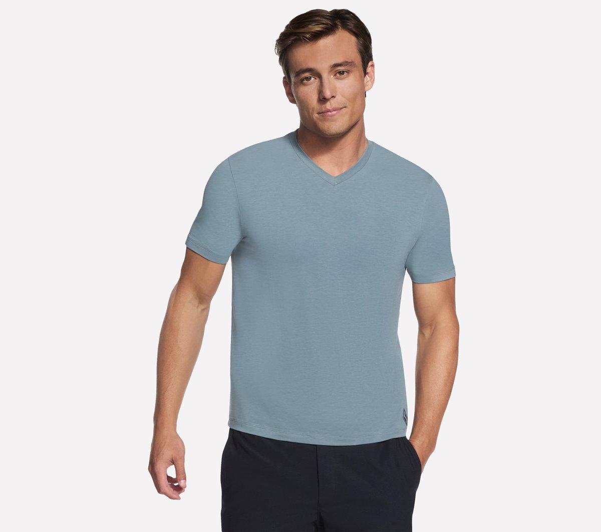 GO DRI Pima Short Sleeve V-Neck | Men Skechers outlet
