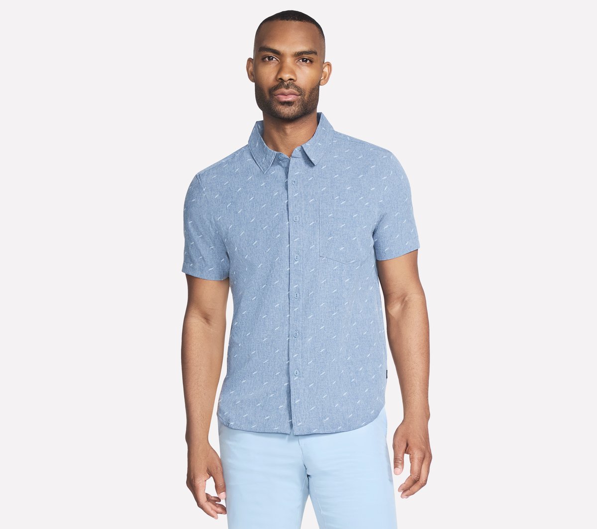 The GO WALK Air Printed Short Sleeve Shirt | Men Skechers near me