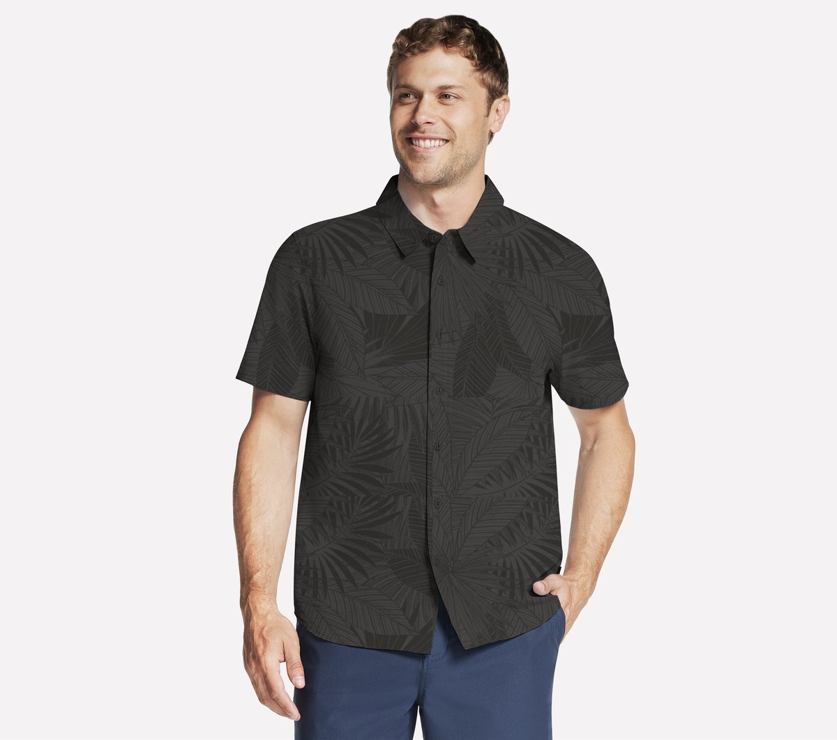 The GO WALK Air Printed Short Sleeve Shirt | Men Skechers near me